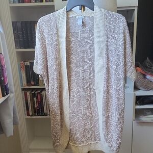 Chico's Textured Cream Cardigan